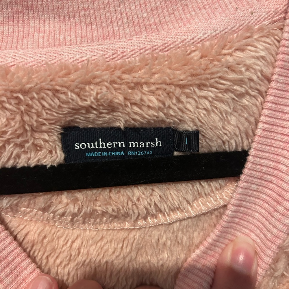 Southern Marsh blush pink fuzzy sweatshirt - SIZE 1 - Picture 4 of 5
